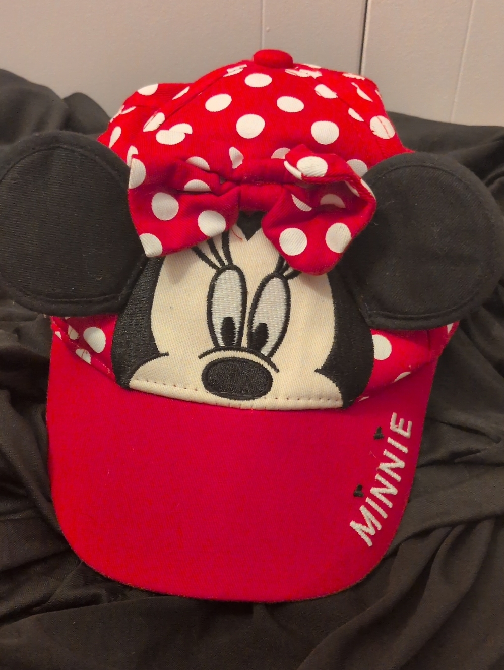 Disney Kids Minnie Mouse Cap with Polka Dot Bow